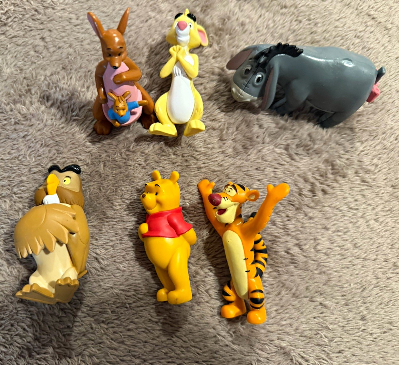Disney Winnie the Pooh Figurines Lot of 6: Pooh, Tigger, Eeyore, Roo, Owl Disney Winnie the Pooh Figurines Lot of 6: Pooh, Tigger, Eeyore, Roo, Owl