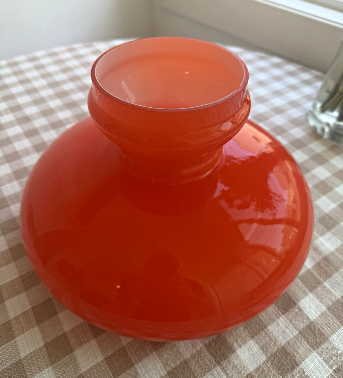Vintage Mid Century Orange Lamp Glass Lamp Shade - Fog & Morup Vintage Mid Century Orange Lamp Glass Lamp Shade - Fog & Morup