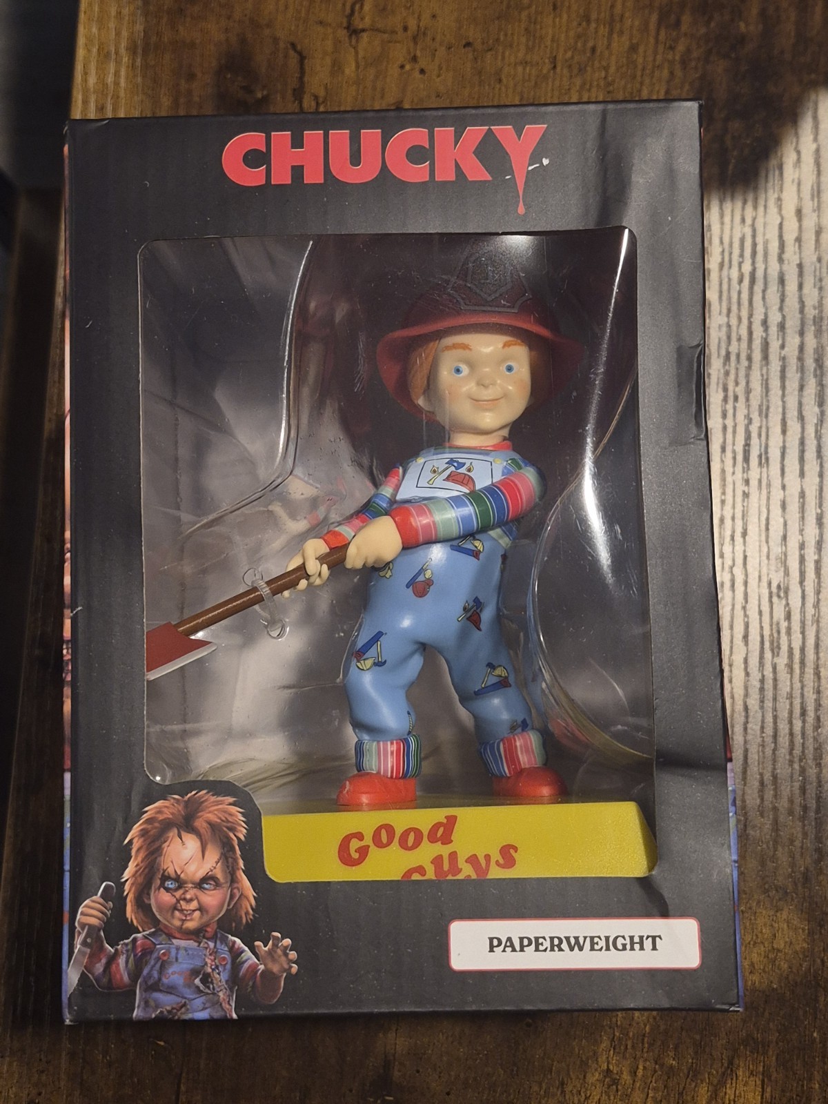 Chucky Paperweight Good Guys Fireman Figure Walmart BRAND NEW Chucky Paperweight Good Guys Fireman Figure Walmart BRAND NEW