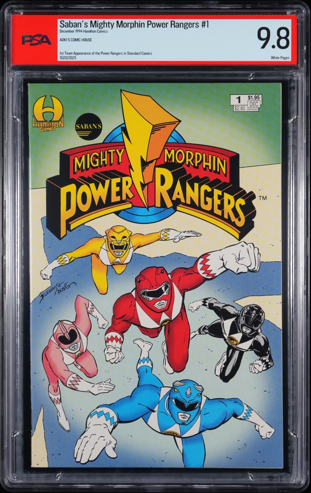 Saban's Mighty Morphin Power Rangers #1 PSA 9.8 (1994, Hamilton Comics) NM Saban's Mighty Morphin Power Rangers #1 PSA 9.8 (1994, Hamilton Comics) NM