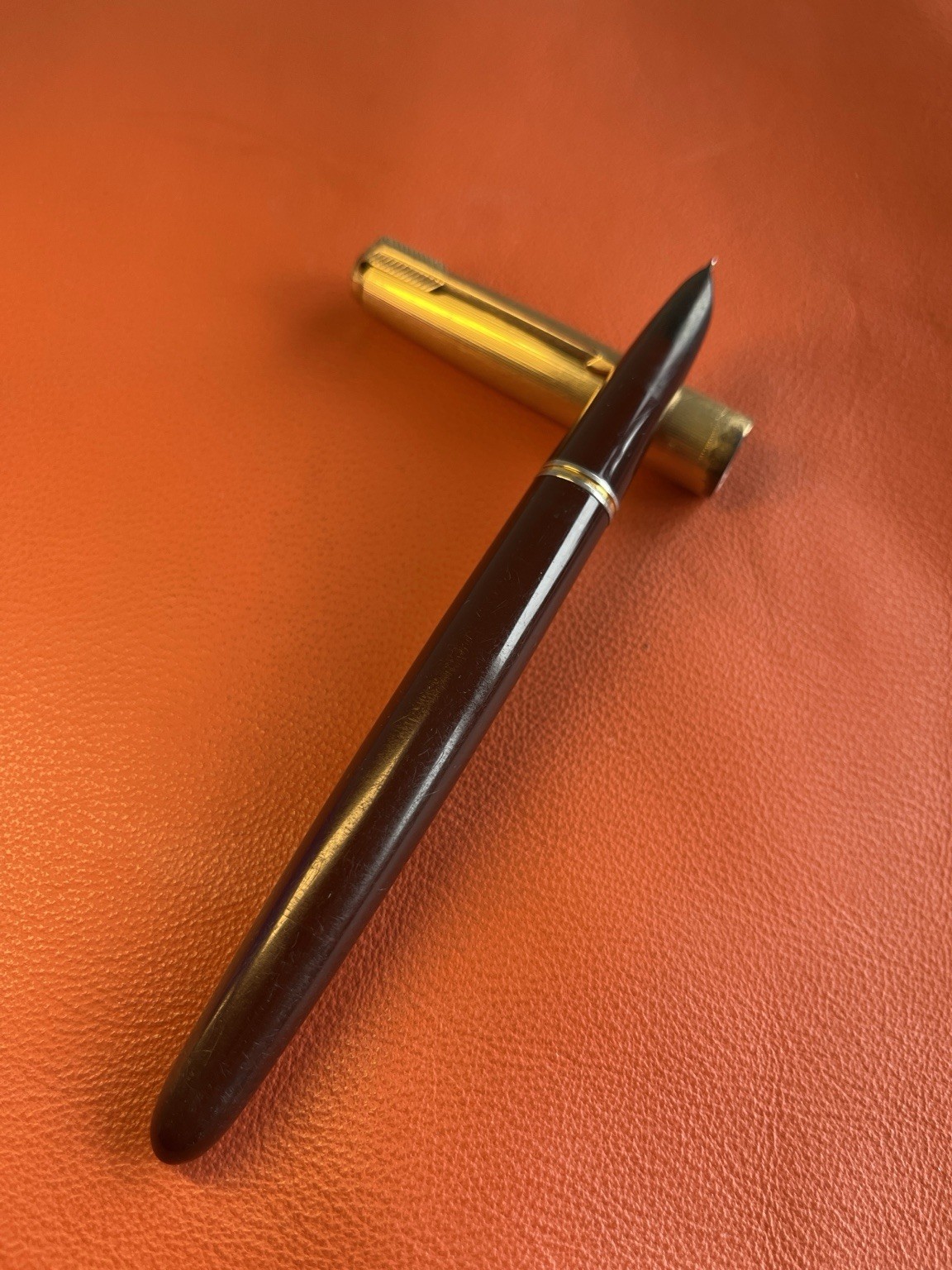Vintage Parker 51 Fountain Pen Burgundy 1/8 14K Gold Filled Cap USA Untested Vintage Parker 51 Fountain Pen Burgundy 1/8 14K Gold Filled Cap USA Untested
