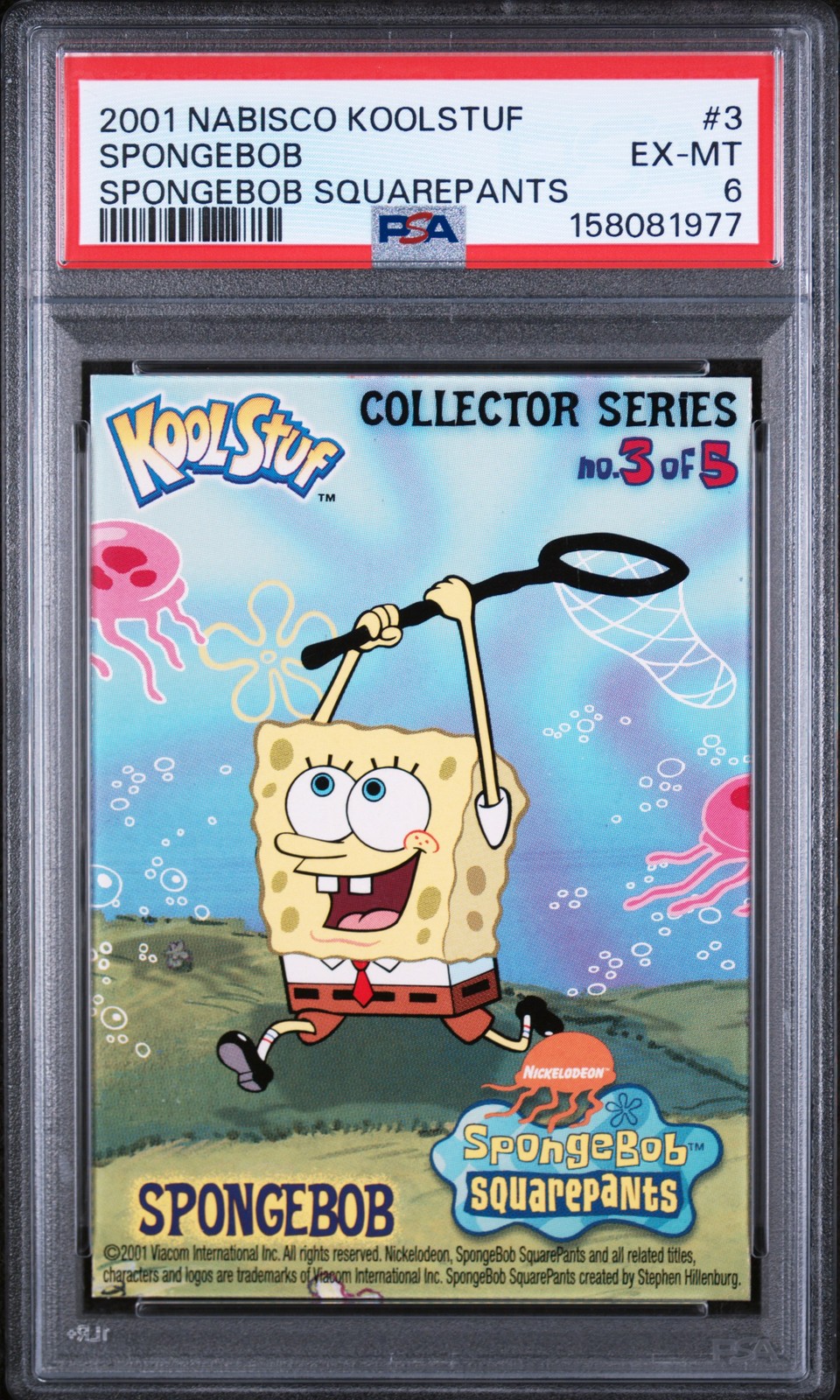 2001 NABISCO KOOLSTUF SPONGEBOB SQUAREPANTS #3 SPONGEBOB PSA 6 2001 NABISCO KOOLSTUF SPONGEBOB SQUAREPANTS #3 SPONGEBOB PSA 6