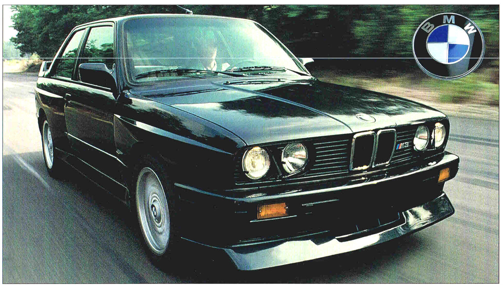 BMW M3 M-3 SPEC SHEET / Brochure: 1987 / 1988 / 1989 / 1990