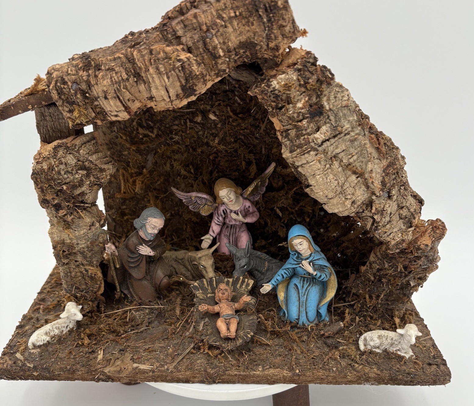 Vintage Nativity Manger Set Italy Angel Christmas 1970’s Vintage Nativity Manger Set Italy Angel Christmas 1970’s