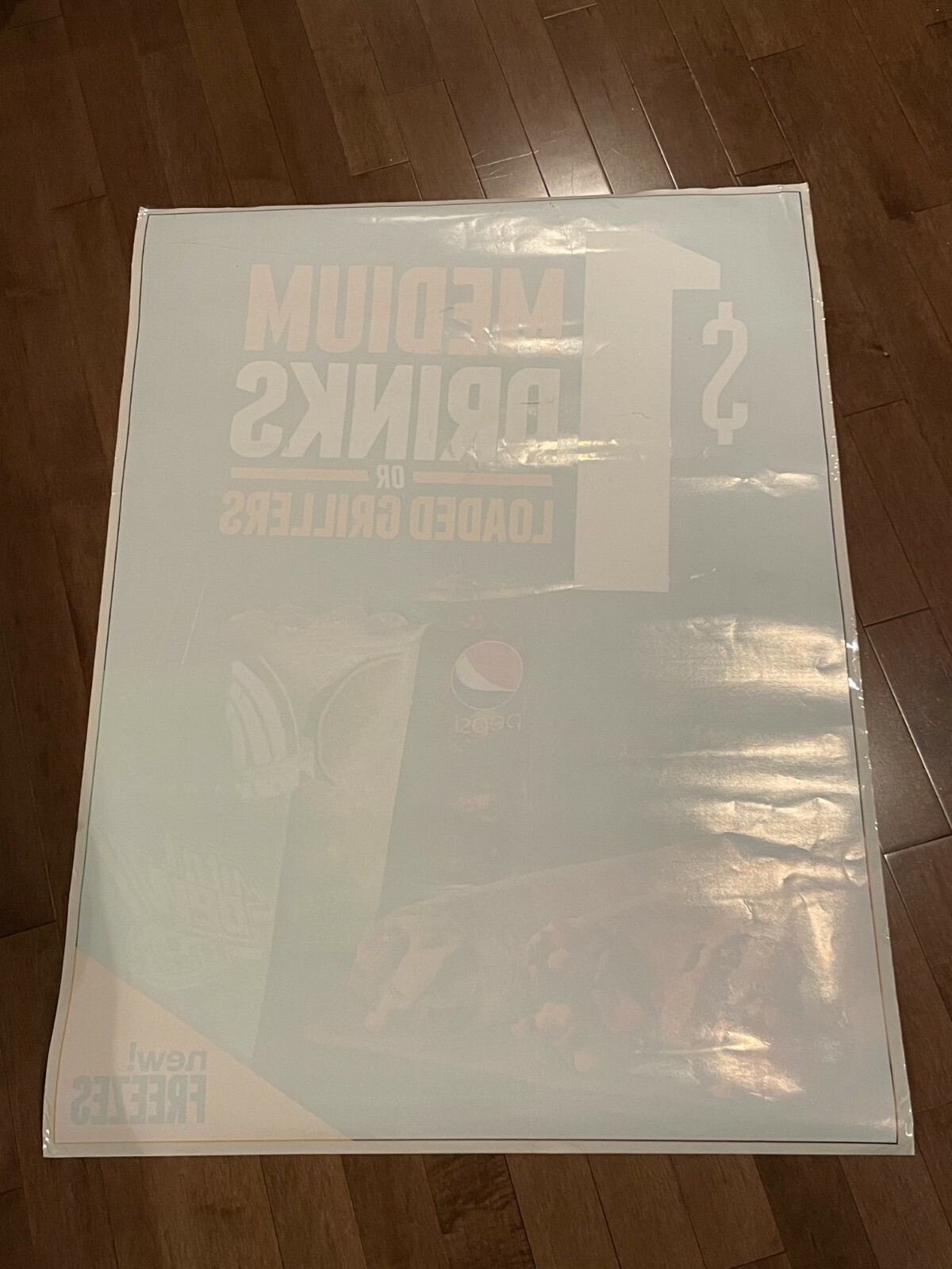 Huge Throwback Taco Bell Decal Poster 48" x 36" Original Loaded Griller AD Huge Throwback Taco Bell Decal Poster 48" x 36" Original Loaded Griller AD