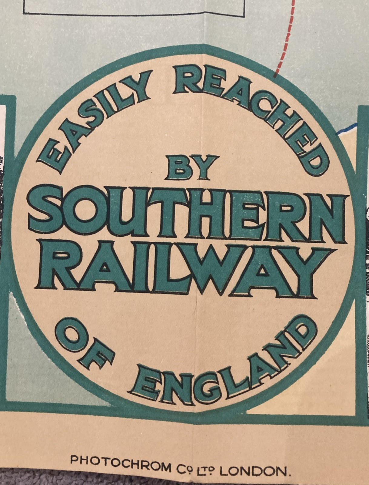 1924 Southern Railway England Historic Places Fold Out Map Brochure HA Walker 1924 Southern Railway England Historic Places Fold Out Map Brochure HA Walker