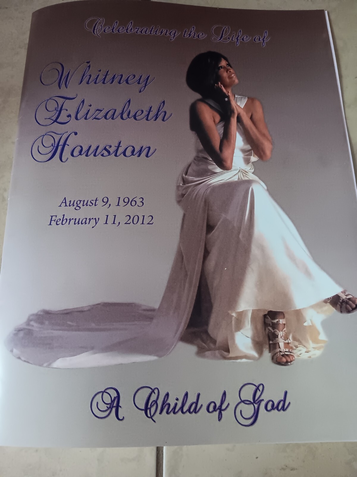 Whitney Houston Obituary Funeral Celebration Of Life Program