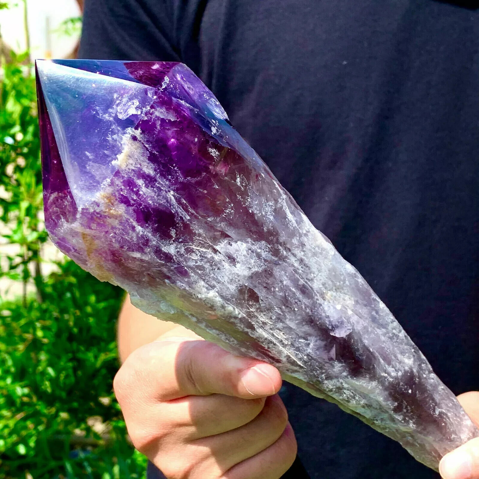 1.8-2.2lb Natural Amethyst obelisk scepter Crystal Wand Point Specimen Healing 1.8-2.2lb Natural Amethyst obelisk scepter Crystal Wand Point Specimen Healing