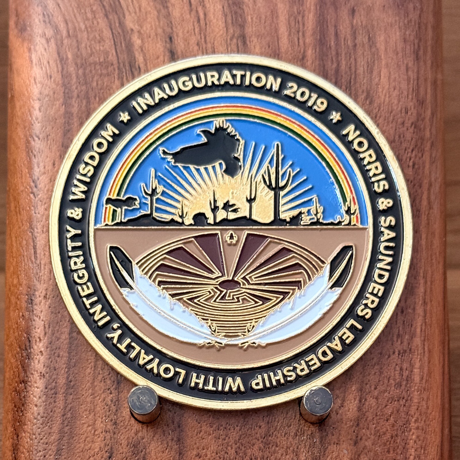 Tohono O'odham Nation 2019 Inauguration Native Tribal Challenge Coin 1#46 Tohono O'odham Nation 2019 Inauguration Native Tribal Challenge Coin 1#46