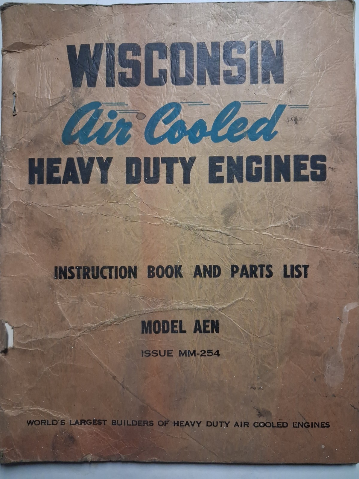1930s-40s WISCONSIN AIR COOLED HEAVY DUTY ENGINES Instructions BOOK 1930s-40s WISCONSIN AIR COOLED HEAVY DUTY ENGINES Instructions BOOK