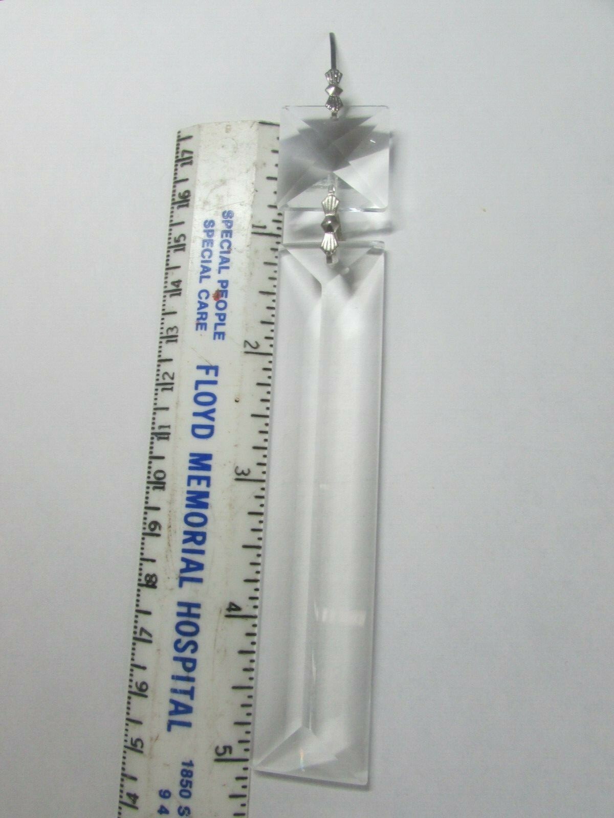 24- 5" AAA LEAD CRYSTAL SQUARE PRISM CHANDELIER LAMP PARTS COLONIAL SIL