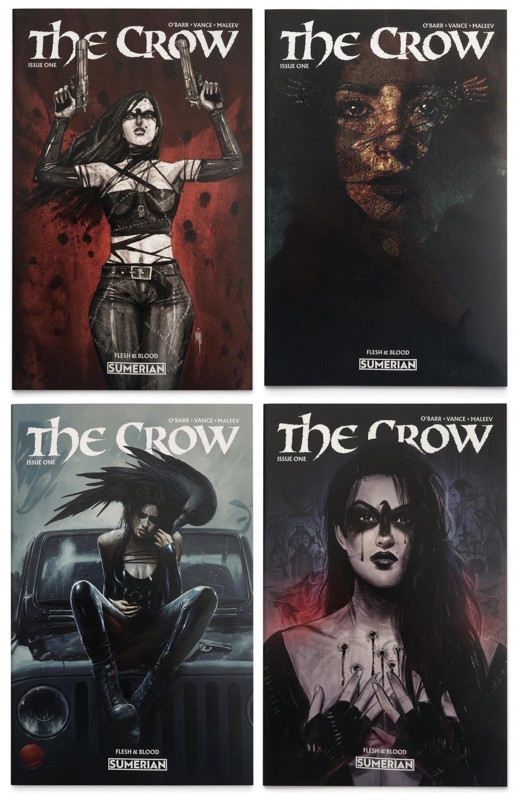 The Crow Flesh and Blood #1 Complete 4-Cover Bundle Covers A-D Massive The Crow Flesh and Blood #1 Complete 4-Cover Bundle Covers A-D Massive