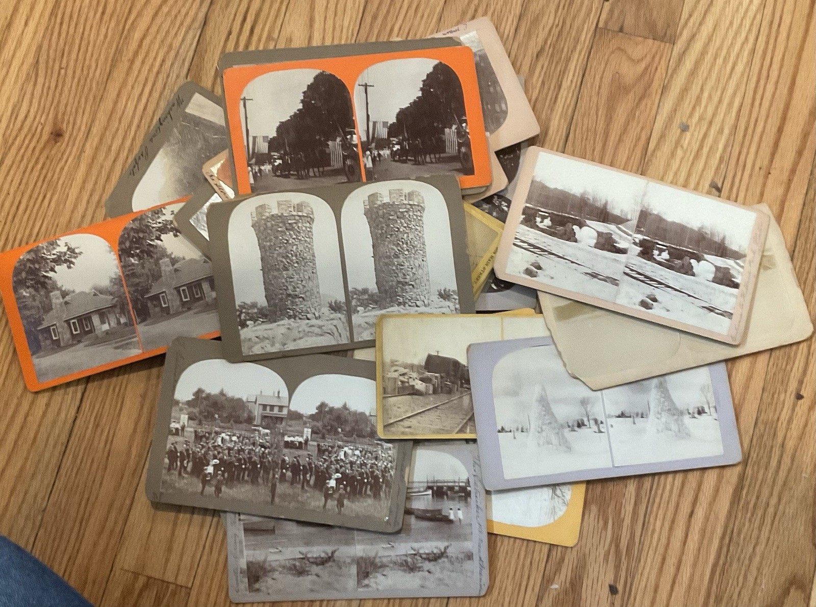 Lot of 38 MERIDEN CONNECTICUT Stereoviews 1870s-1901 Blizzard of ‘88, Downtown +
