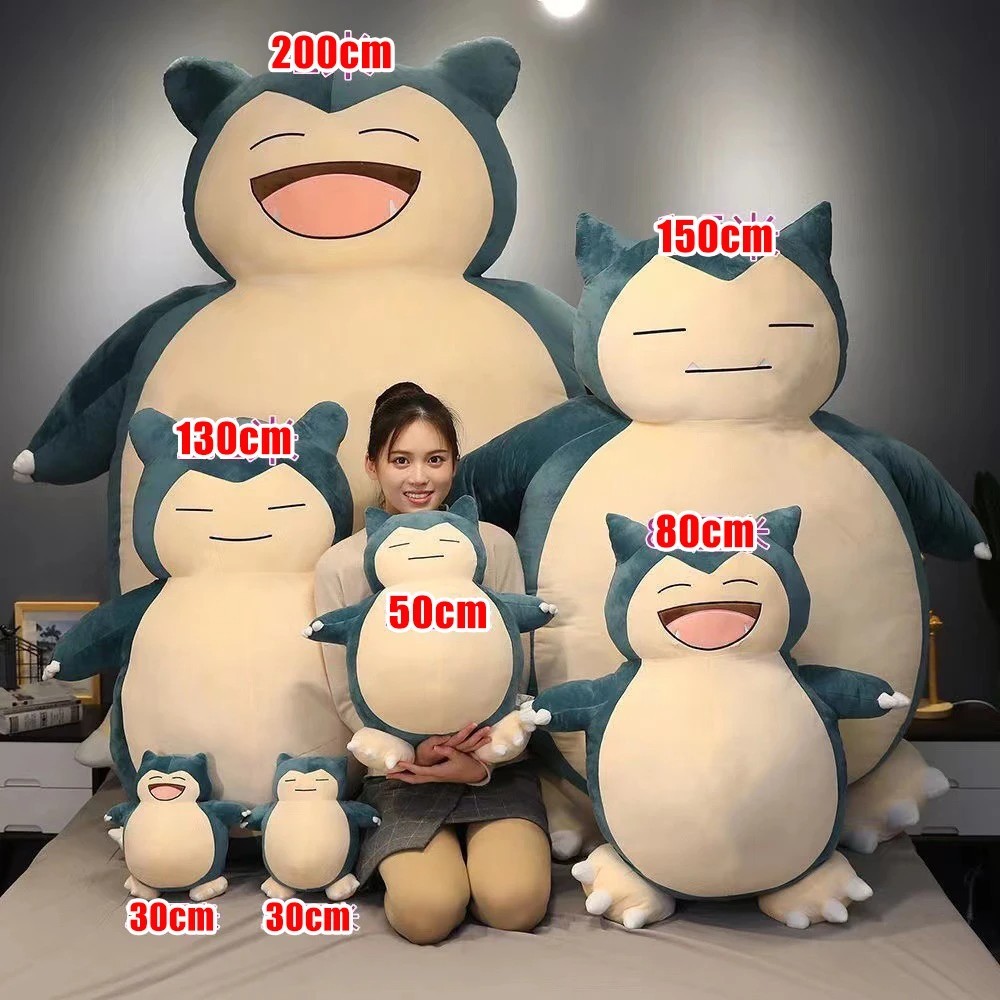 Pokemon Snorlax Plush Toy Giant Soft Stuffed Animal Pillow Kawaii Gift 30-200cm Pokemon Snorlax Plush Toy Giant Soft Stuffed Animal Pillow Kawaii Gift 30-200cm