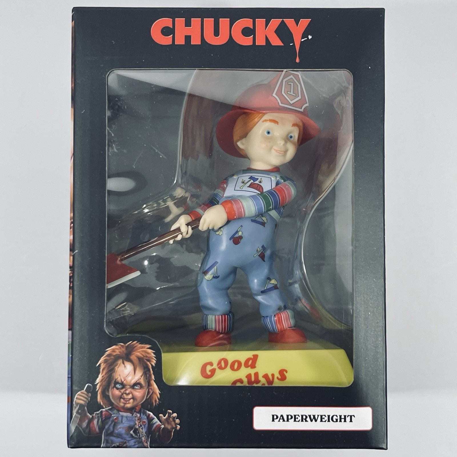 New In Box Chucky Paperweight Good Guys Fireman Figure Walmart Exclusive New In Box Chucky Paperweight Good Guys Fireman Figure Walmart Exclusive