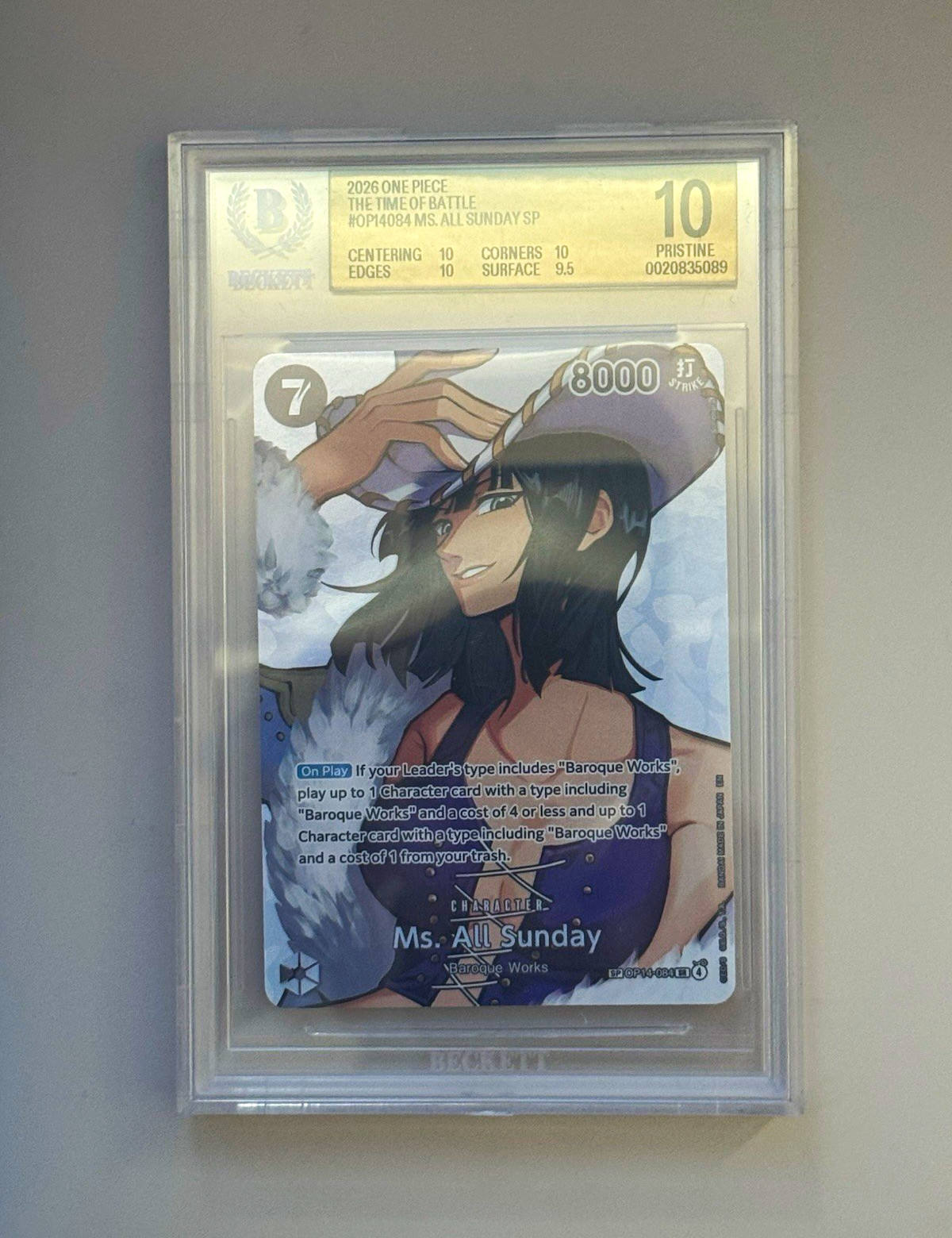 One Piece The Time of Battle Ms. All Sunday OP014-084 SP English BGS 10 One Piece The Time of Battle Ms. All Sunday OP014-084 SP English BGS 10