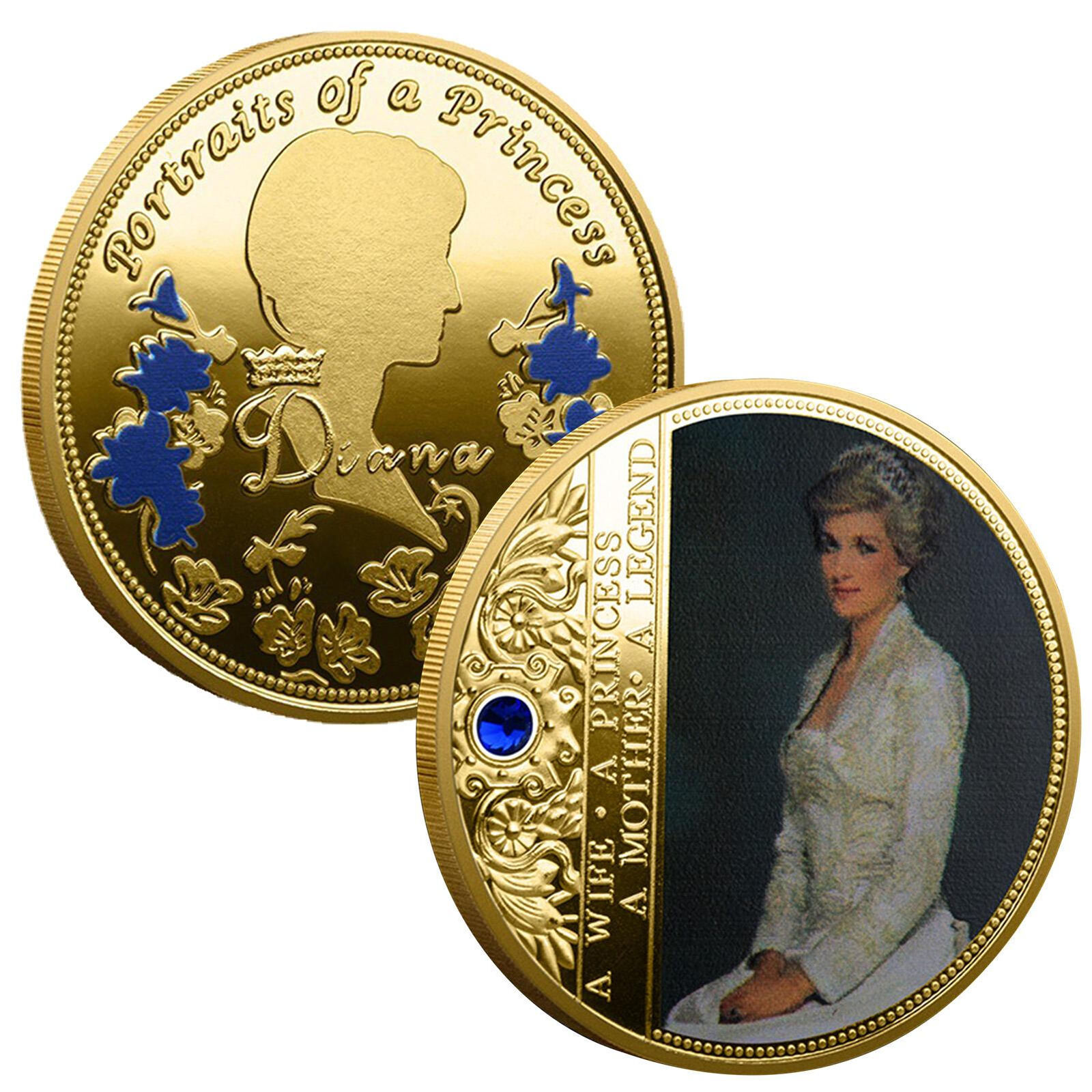 British Diana Princess Rose Diamond Last Rose Commemorative Coin Collectible
