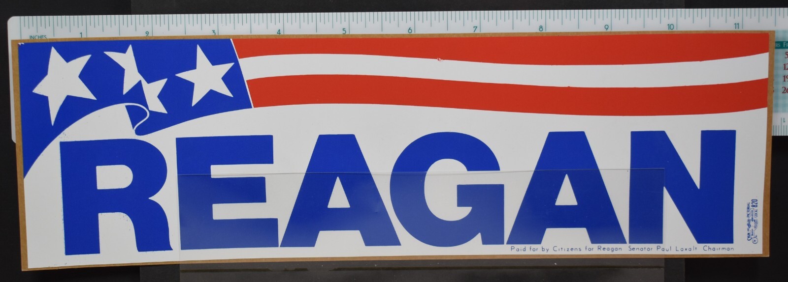 Free Shipping - Original 1976 Ronald REAGAN Bumper Sticker US Politics Election Free Shipping - Original 1976 Ronald REAGAN Bumper Sticker US Politics Election