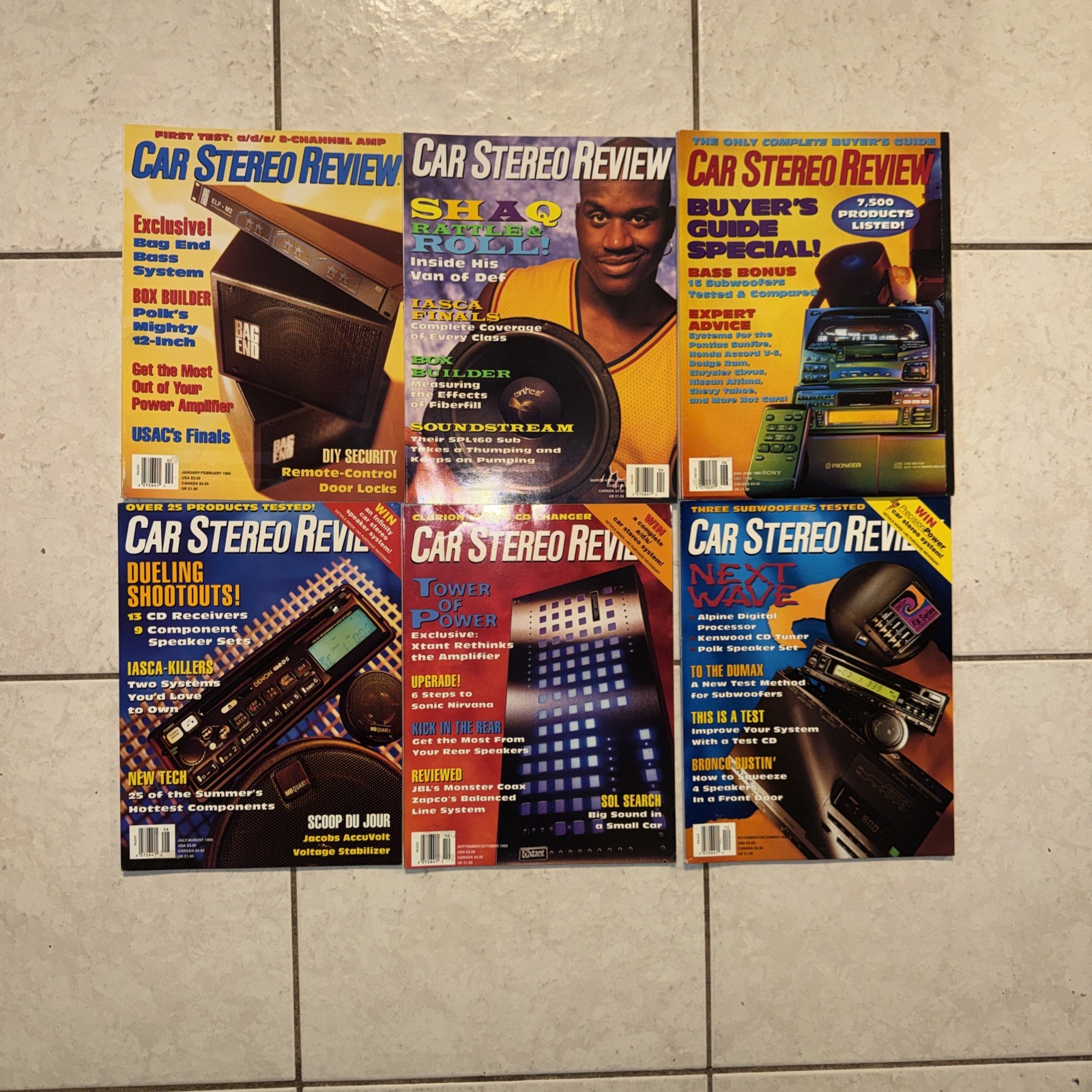 Car Stereo Review Magazine Lot 1995 Jan-Dec Complete Year Car Audio Issues