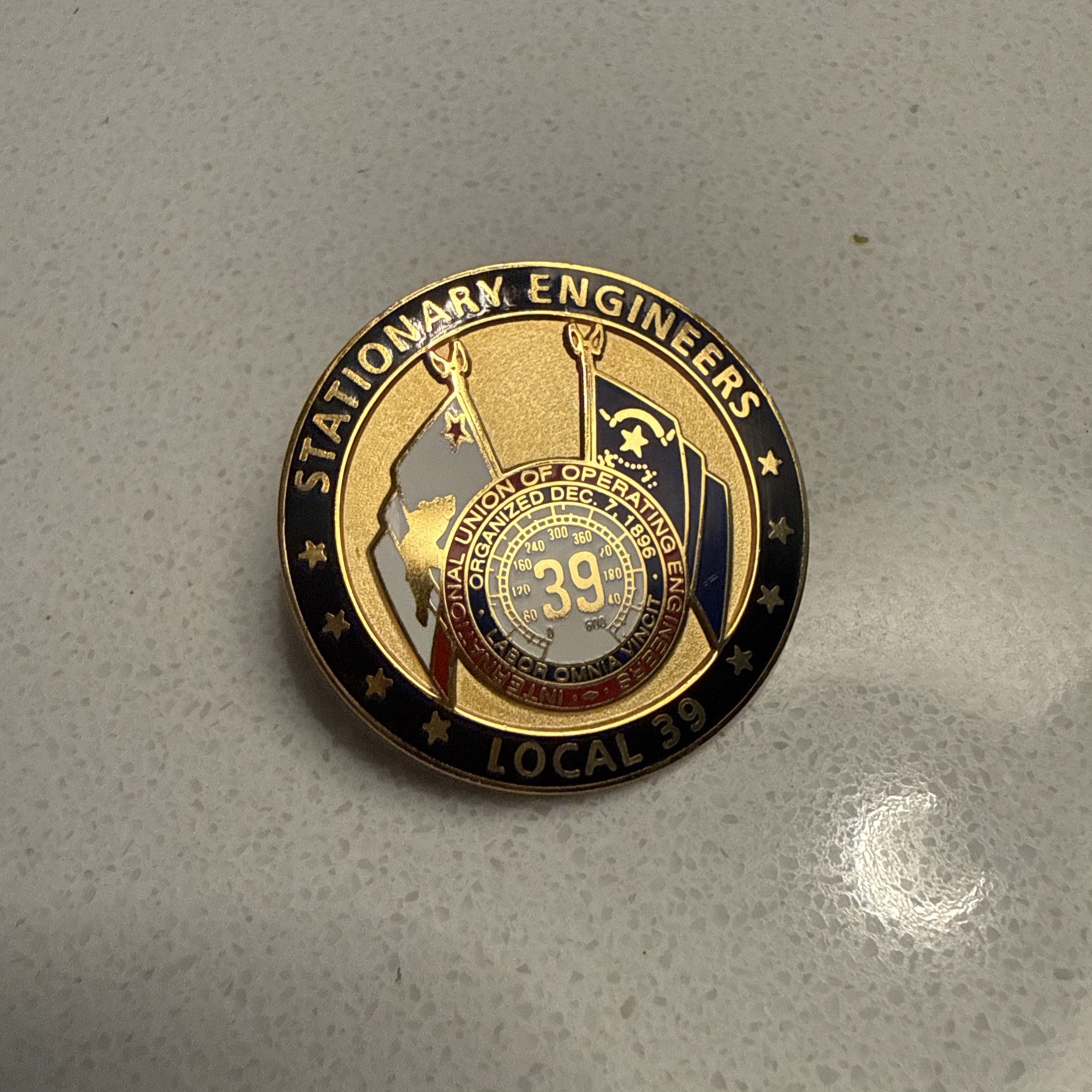 Large IUOE STATIONARY ENGINEERS LOCAL 39 CALIFORNIA LAPEL HAT PIN Large IUOE STATIONARY ENGINEERS LOCAL 39 CALIFORNIA LAPEL HAT PIN