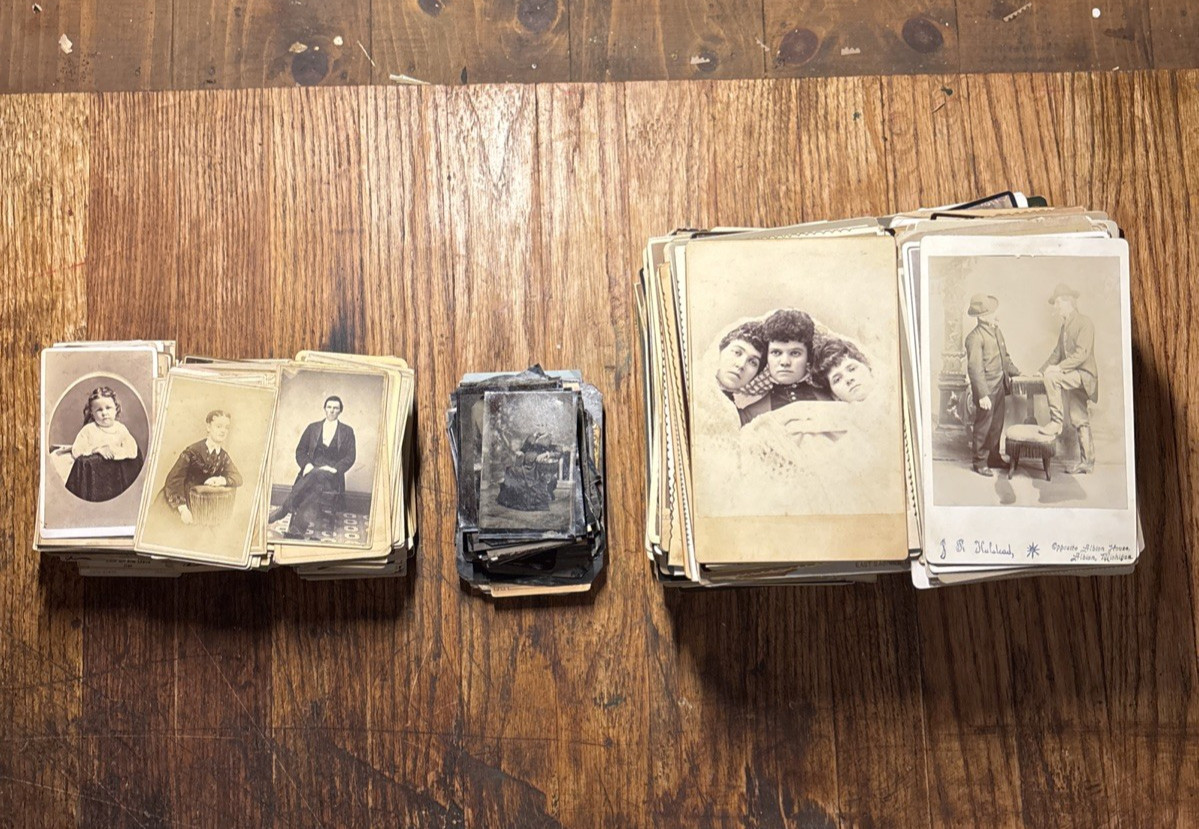 Huge Antique Photo Lot Cabinet Cards / CDV's / Tintypes 644 Total Images Huge Antique Photo Lot Cabinet Cards / CDV's / Tintypes 644 Total Images