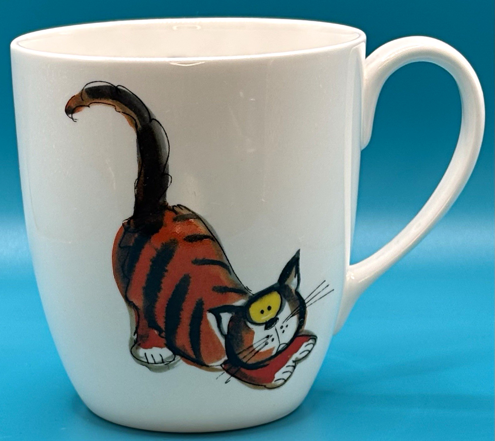 Vintage 1980s Rose of England Fine Bone China Mug – Whimsical Orange Tabby Cat Vintage 1980s Rose of England Fine Bone China Mug – Whimsical Orange Tabby Cat
