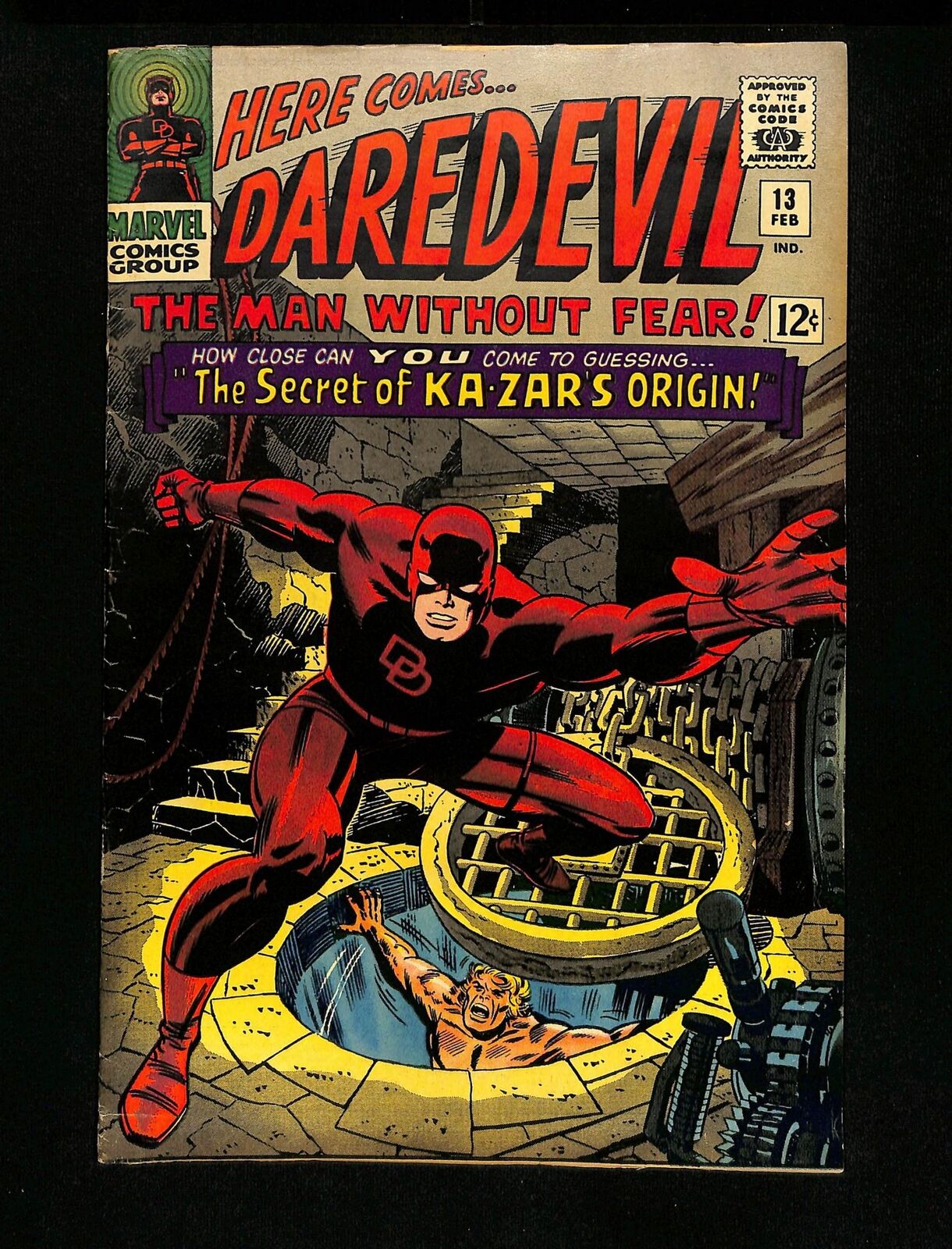 Daredevil #13 FN+ 6.5 1st Appearance Vibranium Ka-Zar John Romita Marvel 1966