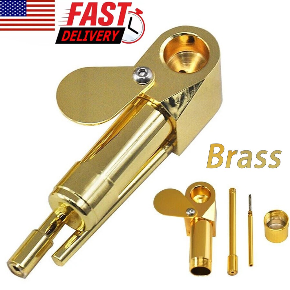 Brass Smoking Pipe with Storage Chamber Herb Tobacco Proto Brass Smoking Pipe with Storage Chamber Herb Tobacco Proto