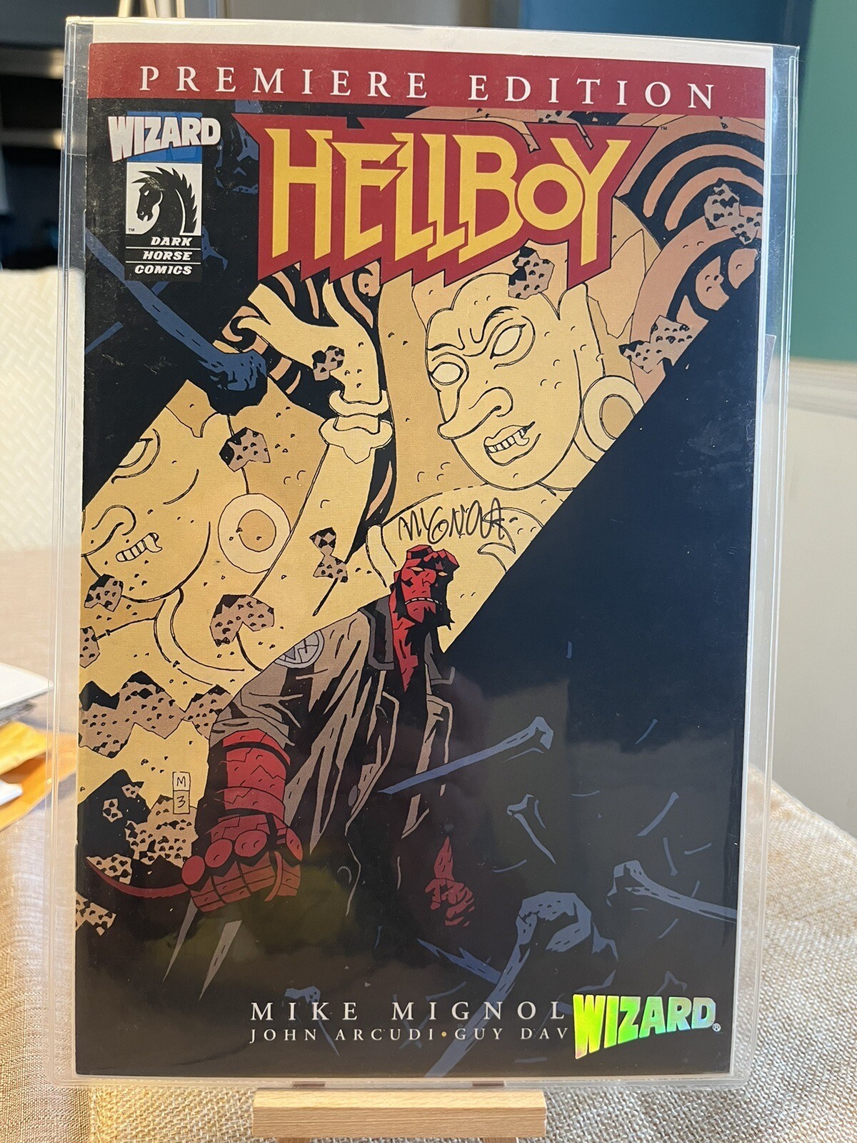 HELLBOY nn PREMIERE Ed Mike Mignola Signed Wizard Authentic Ed HELLBOY nn PREMIERE Ed Mike Mignola Signed Wizard Authentic Ed