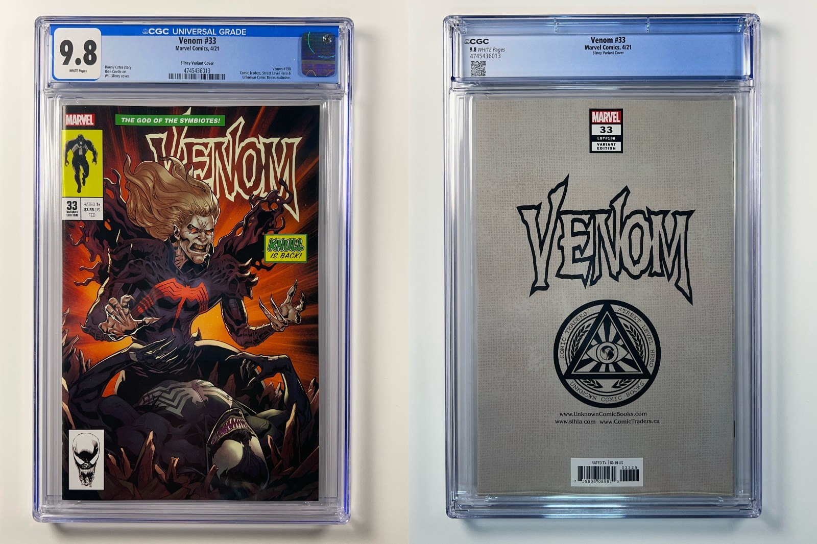 Venom #33 CGC 9.8 Sliney Variant Comic Traders Unknown Comic Books Exclusive Venom #33 CGC 9.8 Sliney Variant Comic Traders Unknown Comic Books Exclusive