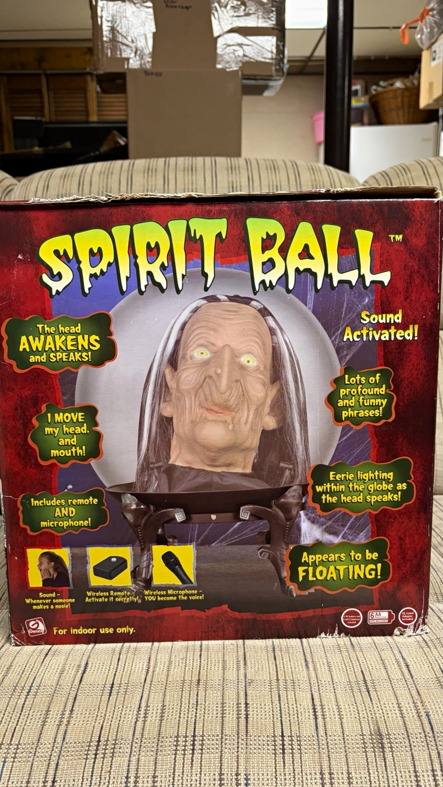 Gemmy 2007 Witch Spirit Ball w/ Remote & Microphone Halloween Gemmy 2007 Witch Spirit Ball w/ Remote & Microphone Halloween