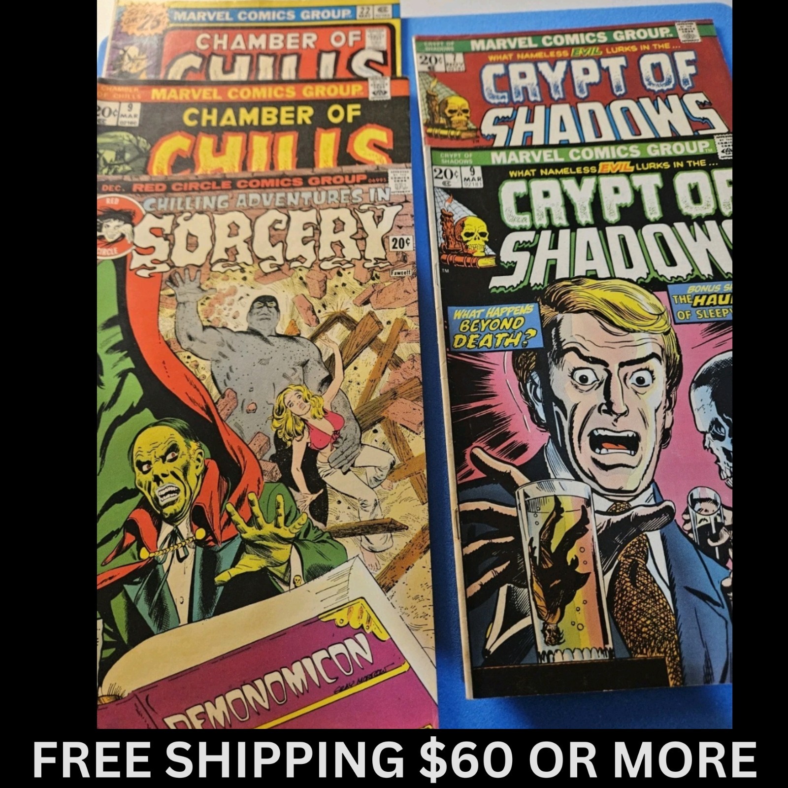 Crypt of Shadows #7 #9 Chilling Adventures #4 Chamber of Chills #9 #22 Lot 