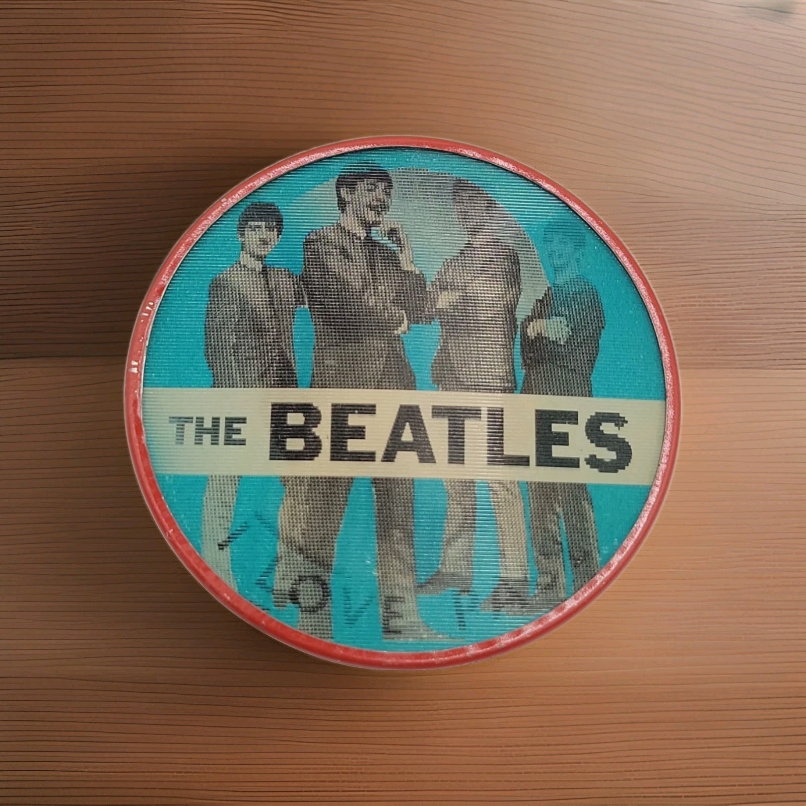 VINTAGE Blue Beatles Flicker I Love Paul LENTICULAR 2.5" VARI VUE PIN NOS L107 VINTAGE Blue Beatles Flicker I Love Paul LENTICULAR 2.5" VARI VUE PIN NOS L107