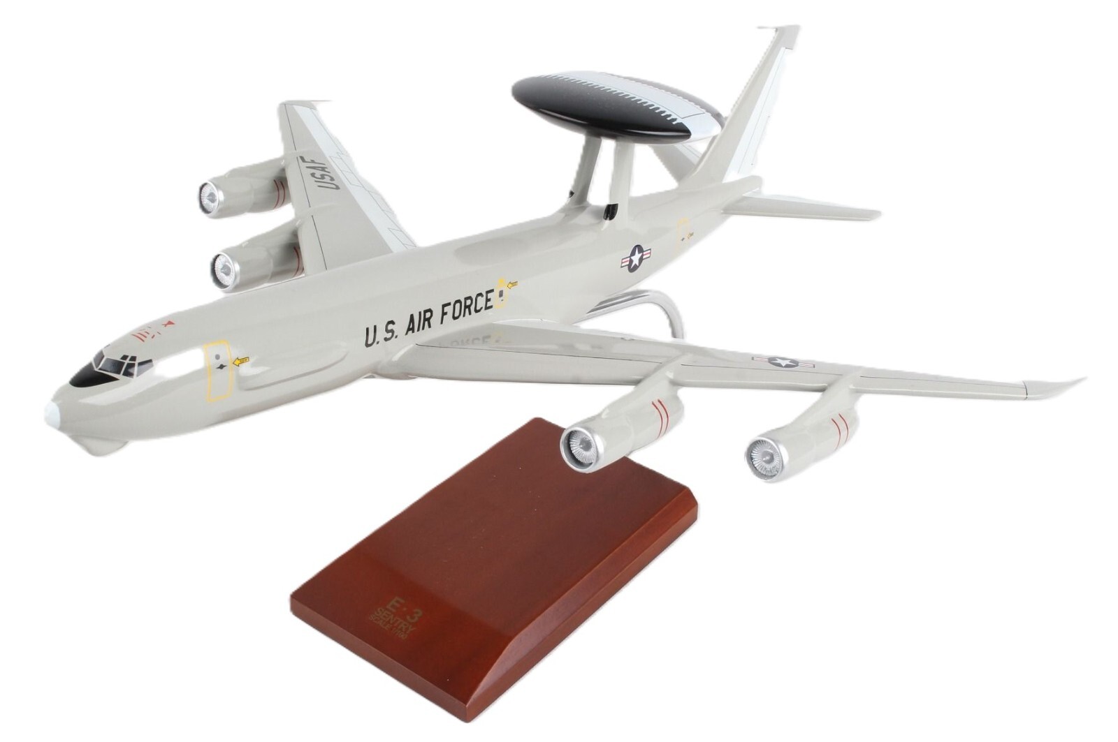 USAF Boeing E-3 Sentry AWACS AEW&C Desk Top Display Jet Model 1/100 XX Airplane USAF Boeing E-3 Sentry AWACS AEW&C Desk Top Display Jet Model 1/100 XX Airplane
