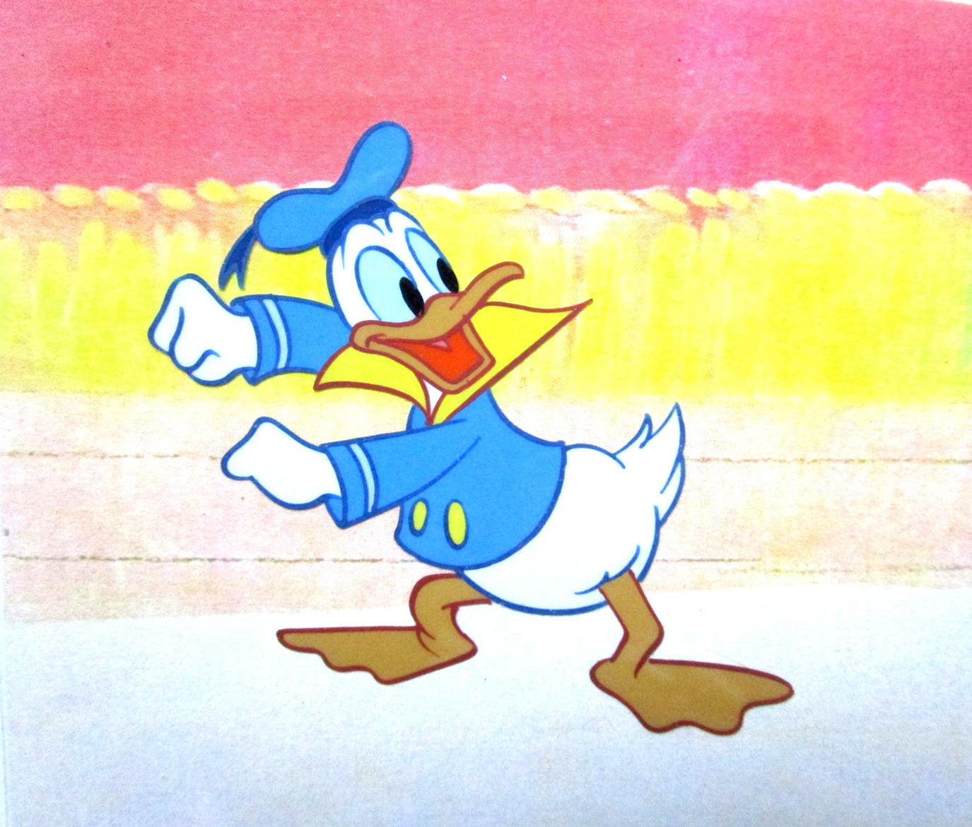 DONALD DUCK WALT DISNEY 1980s ORIGINAL PRODUCTION drawing CEL sailor hat DONALD DUCK WALT DISNEY 1980s ORIGINAL PRODUCTION drawing CEL sailor hat