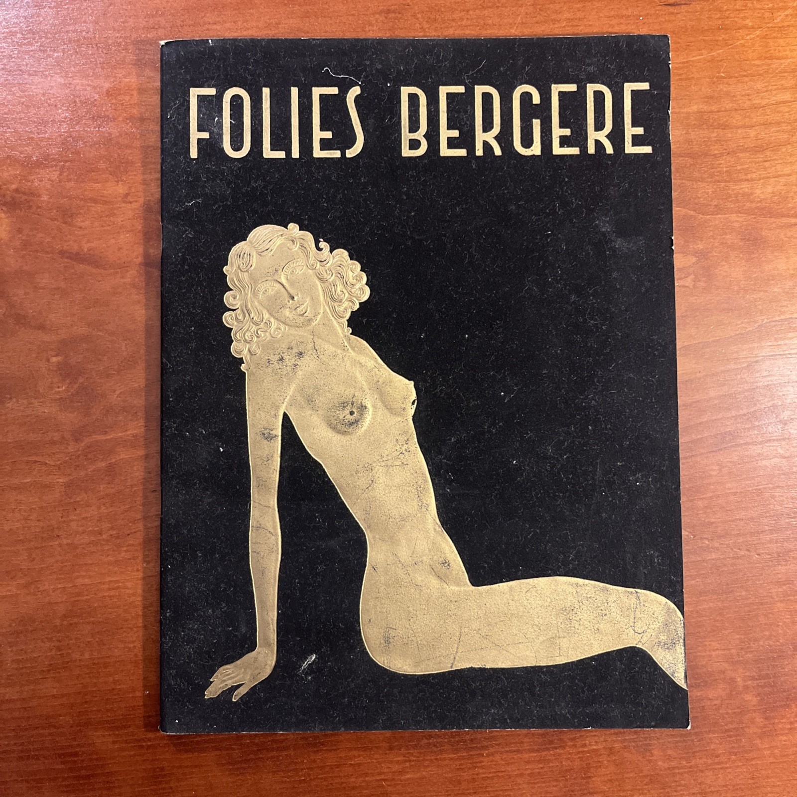 1940s 1950s FOLIES BERGERE BAR RESTAURANT MENU, PARIS, FRANCE, VINTAGE CABARET