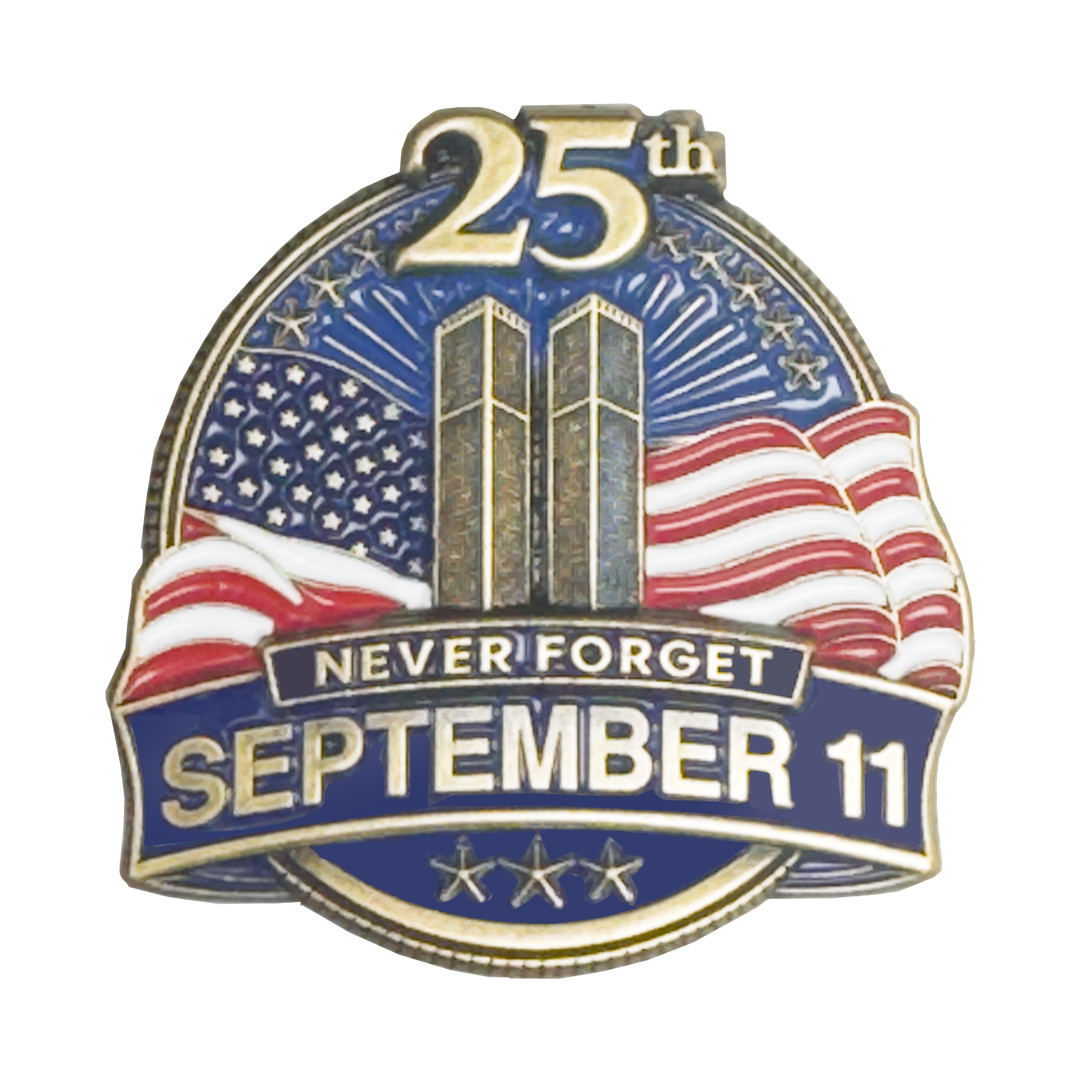 KK-16 September 11th 9/11 pin 25th Anniversary Commemorative Anniversary Lapel P KK-16 September 11th 9/11 pin 25th Anniversary Commemorative Anniversary Lapel P