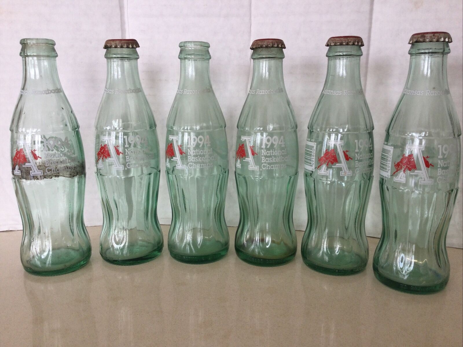 National Basketball Champs, Arkansas Razorbacks, 1994: Vintage Coca Cola Bottles