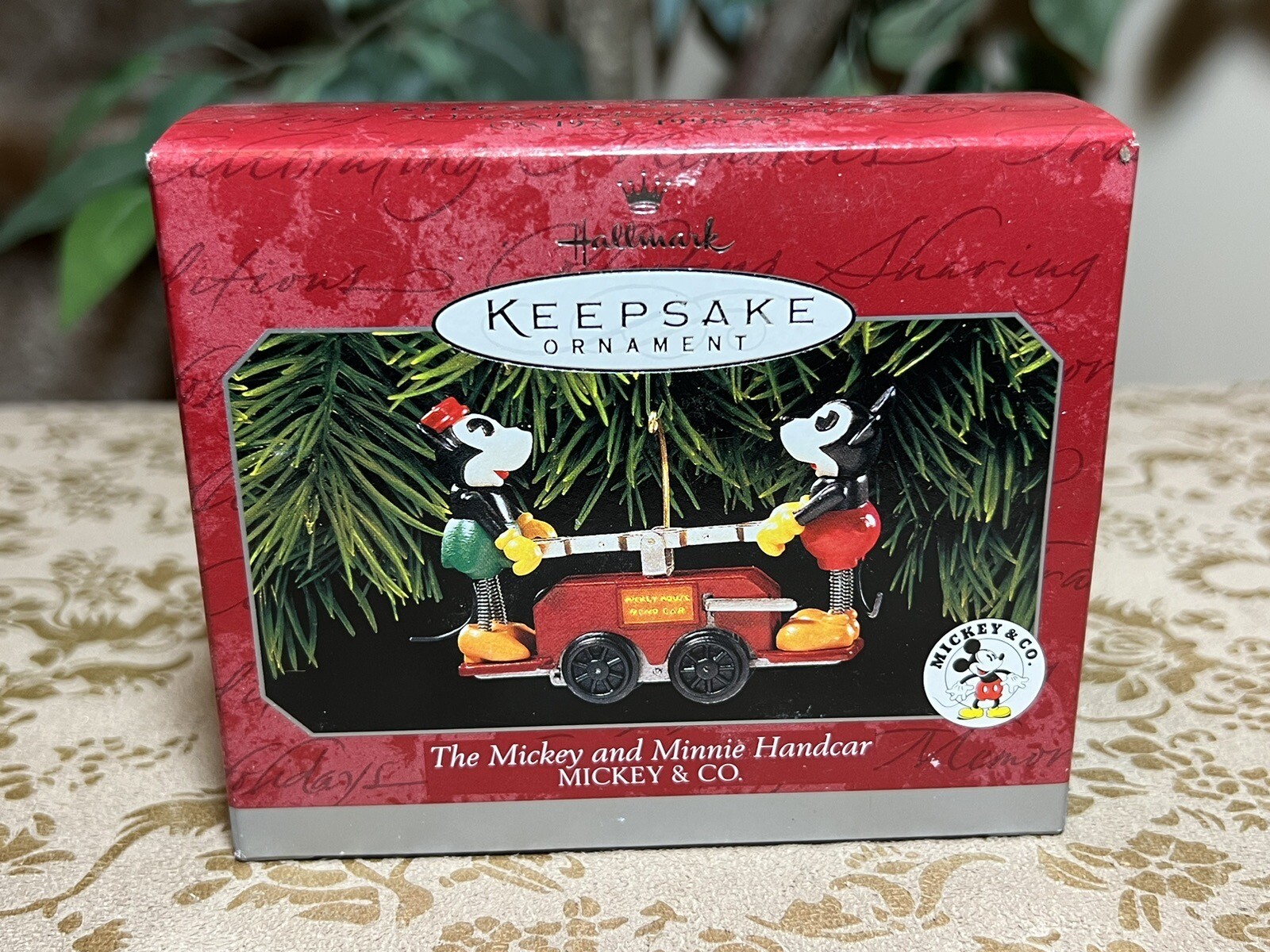 Vintage 1998 Hallmark Keepsake Mickey Mouse and Minnie Mouse Handcar Mickey & Co Vintage 1998 Hallmark Keepsake Mickey Mouse and Minnie Mouse Handcar Mickey & Co