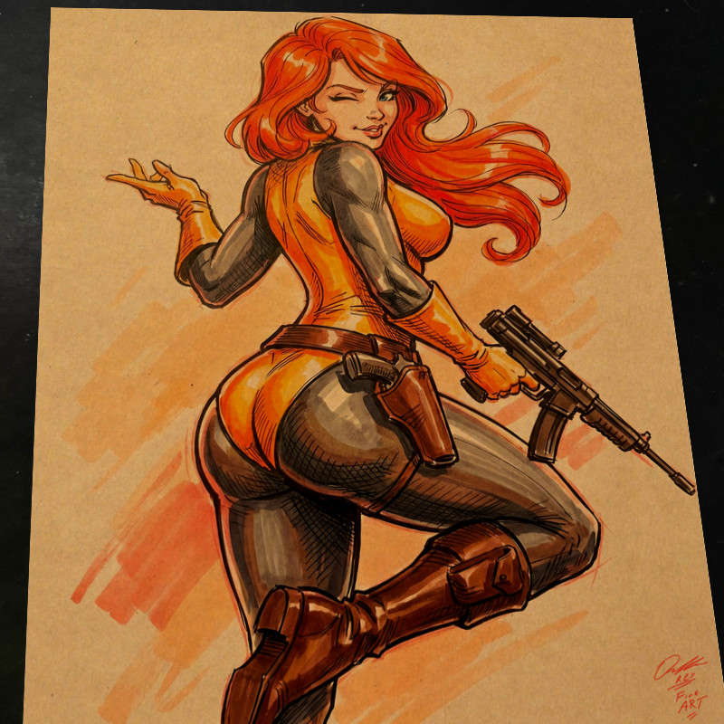 Scarlett G.I. Joe Art Print Signed 8.5x11 | Art by Keyeske