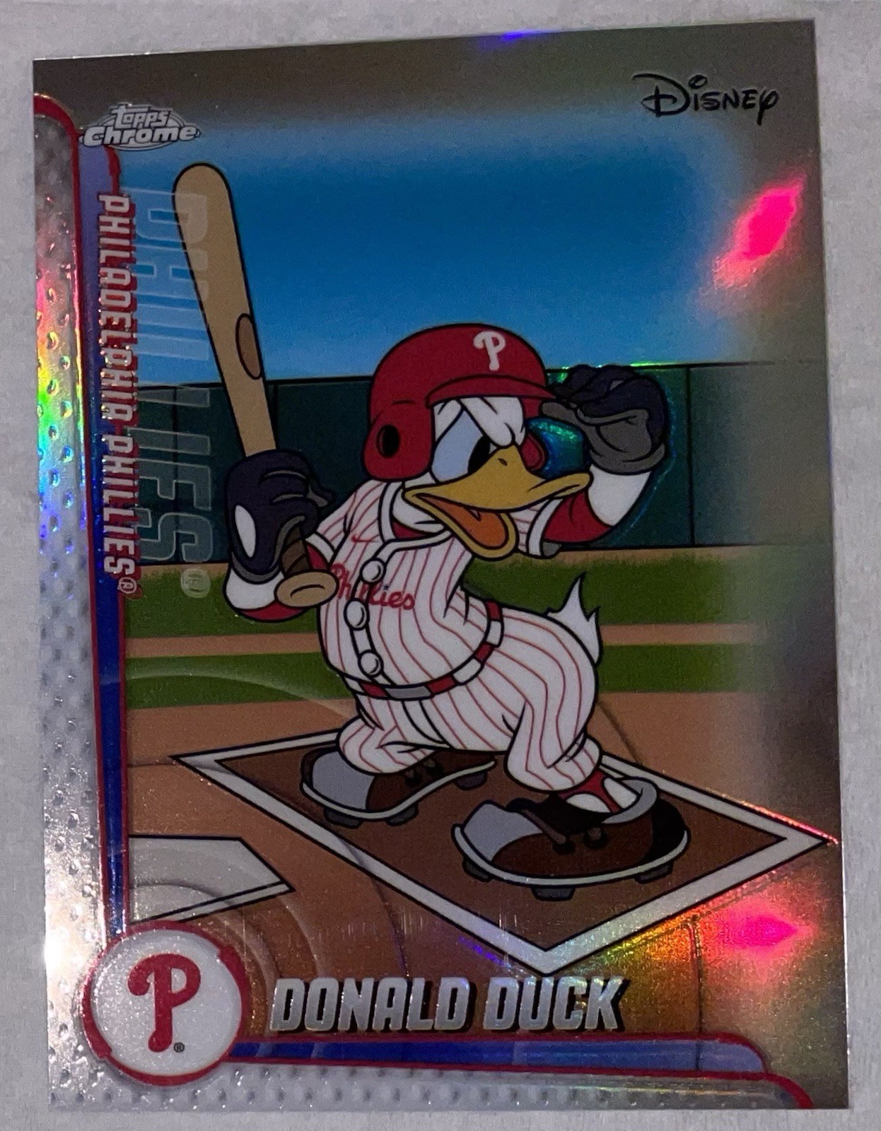Topps 2026 Chrome Disney MLB Donald Duck Philadelphia Phillies Refractor MLBH-55