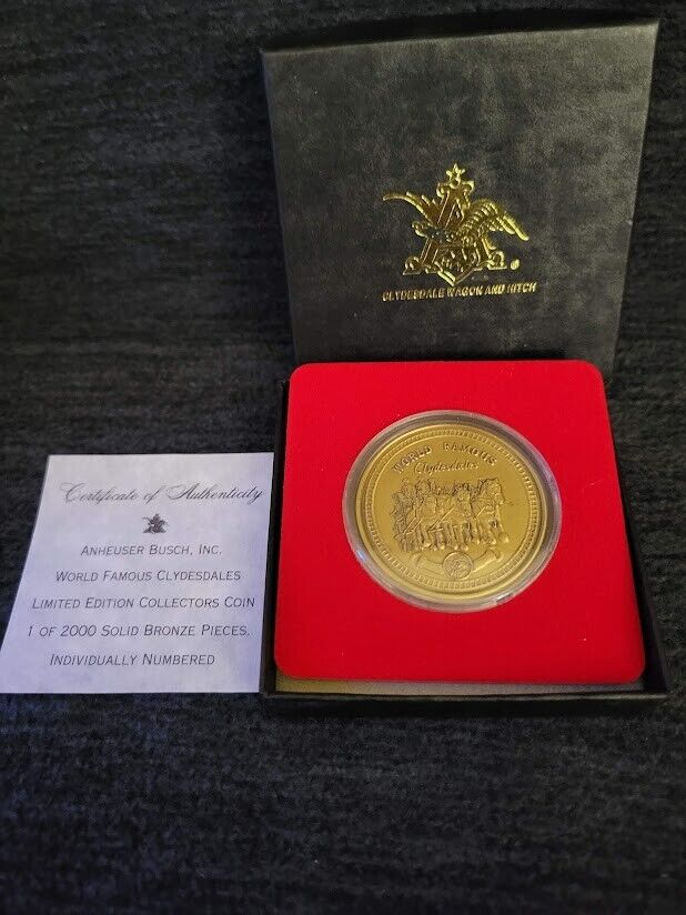 ANHEUSER-BUSCH World Famous Clydesdales Collector Coin with COA