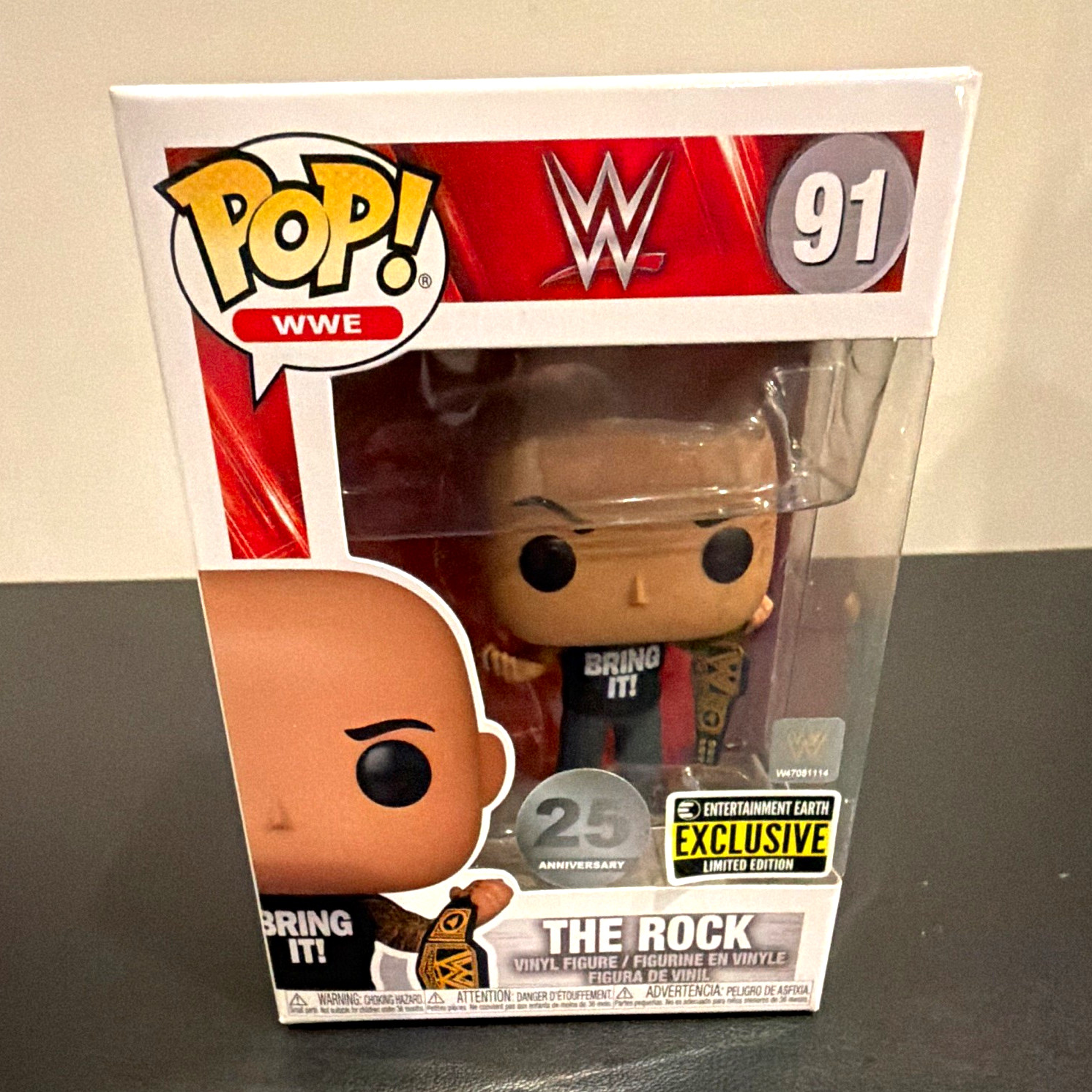 Funko Pop Vinyl WWE The Rock #91 Vinyl Figure Entertainment Earth Exclusive LE Funko Pop Vinyl WWE The Rock #91 Vinyl Figure Entertainment Earth Exclusive LE