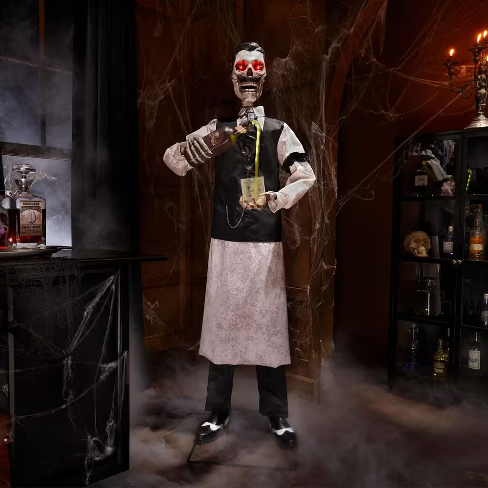 6 FT Animated Grave & Bones LED Dean The Deathologist Halloween Decoration 6 FT Animated Grave & Bones LED Dean The Deathologist Halloween Decoration