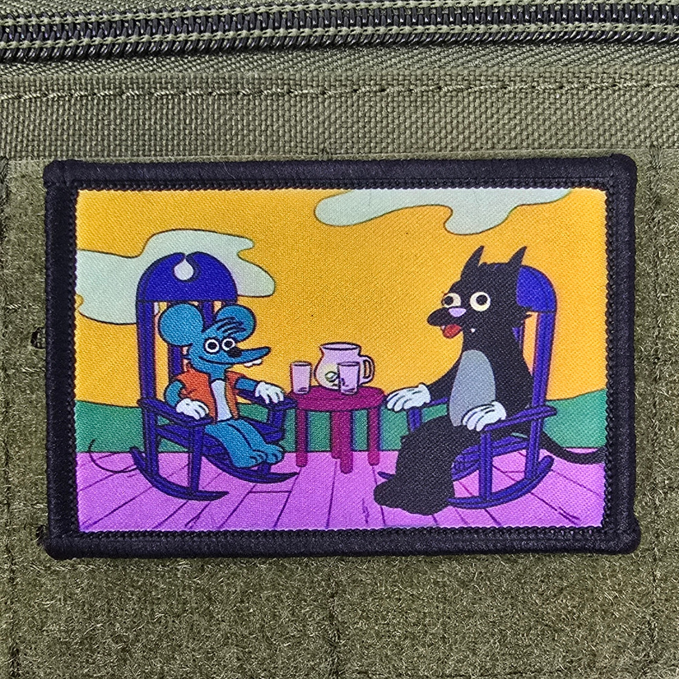 Itchy & Scratchy Moral Pattch 2x3 Tactical Military Army USA Flag Hook & Loop Itchy & Scratchy Moral Pattch 2x3 Tactical Military Army USA Flag Hook & Loop