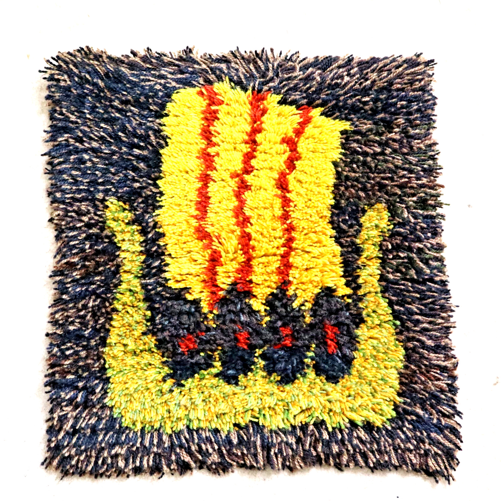Vtg 70s Latch Hook Shag Rug Wall Hanging Danish Viking Longship Retro Mod MCM 22 Vtg 70s Latch Hook Shag Rug Wall Hanging Danish Viking Longship Retro Mod MCM 22