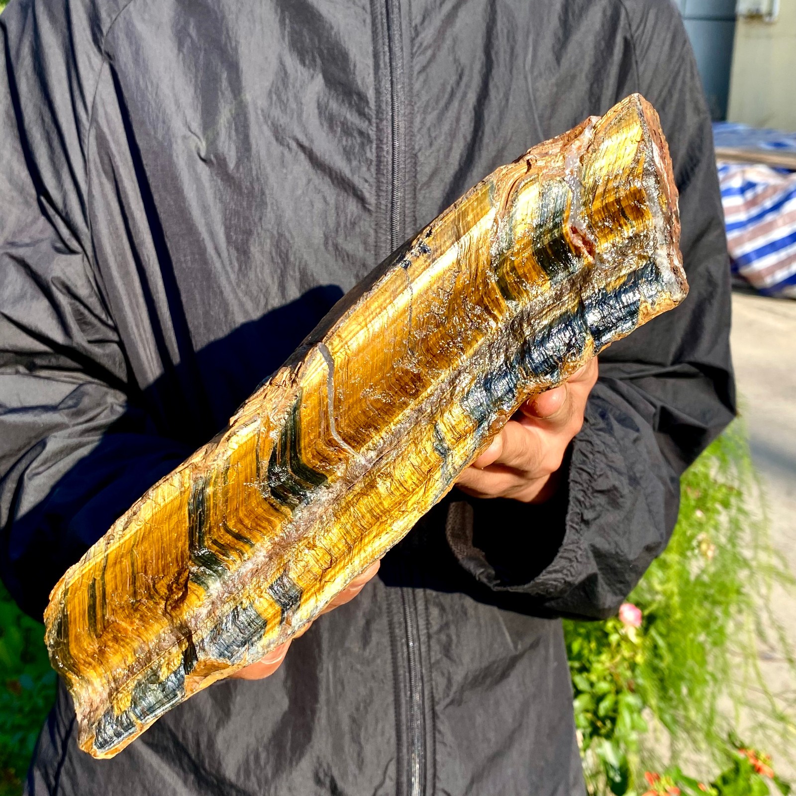 7.84LB Natural tiger's Eye rough raw stone rock specimrn madagescar 7.84LB Natural tiger's Eye rough raw stone rock specimrn madagescar