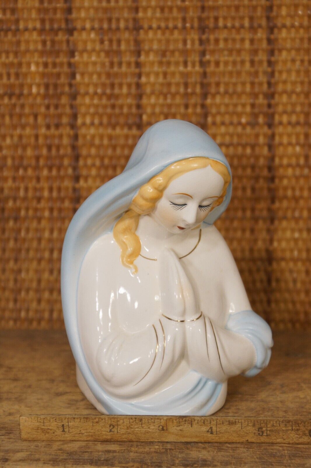 1950\'s Import Made in Japan Porcelain Madonna Religious Planter Vase