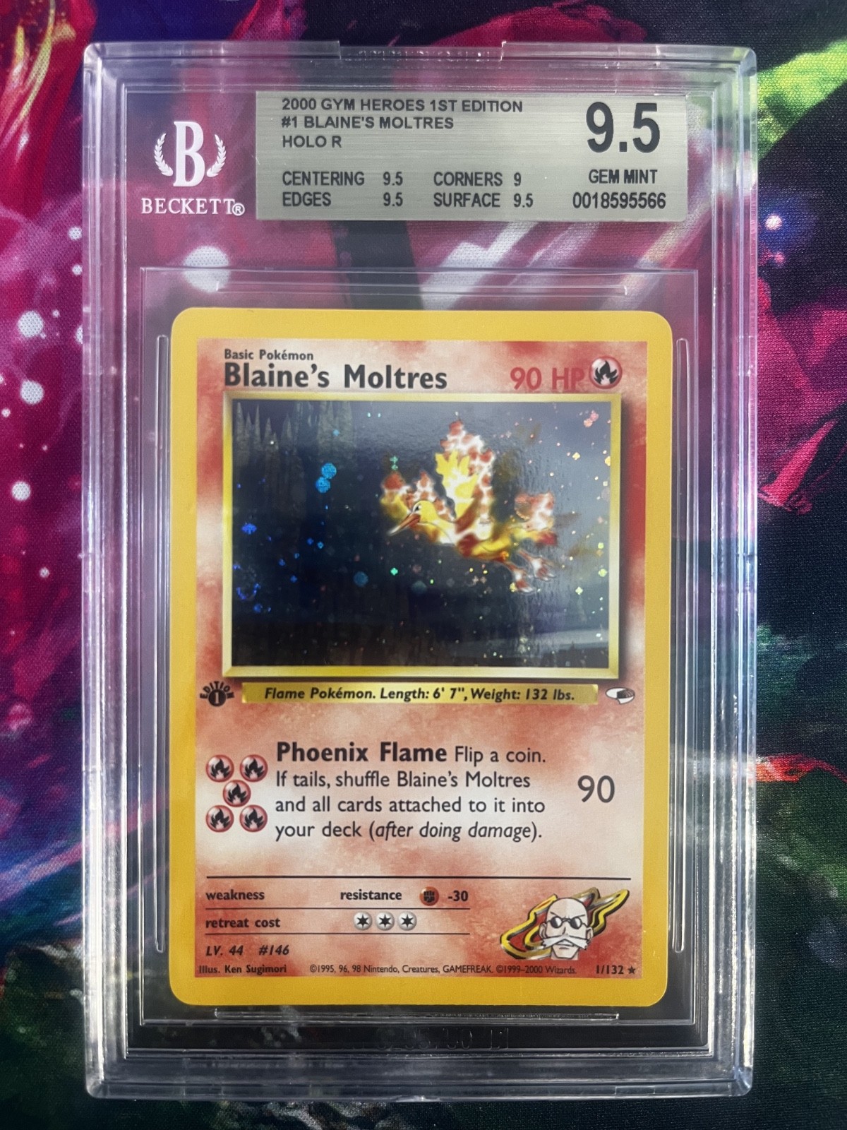 2000 GYM HEROES 1ST EDITION #1 BLAINE'S MOLTRES BGS 9.5 "SEND OFFERS" 2000 GYM HEROES 1ST EDITION #1 BLAINE'S MOLTRES BGS 9.5 "SEND OFFERS"