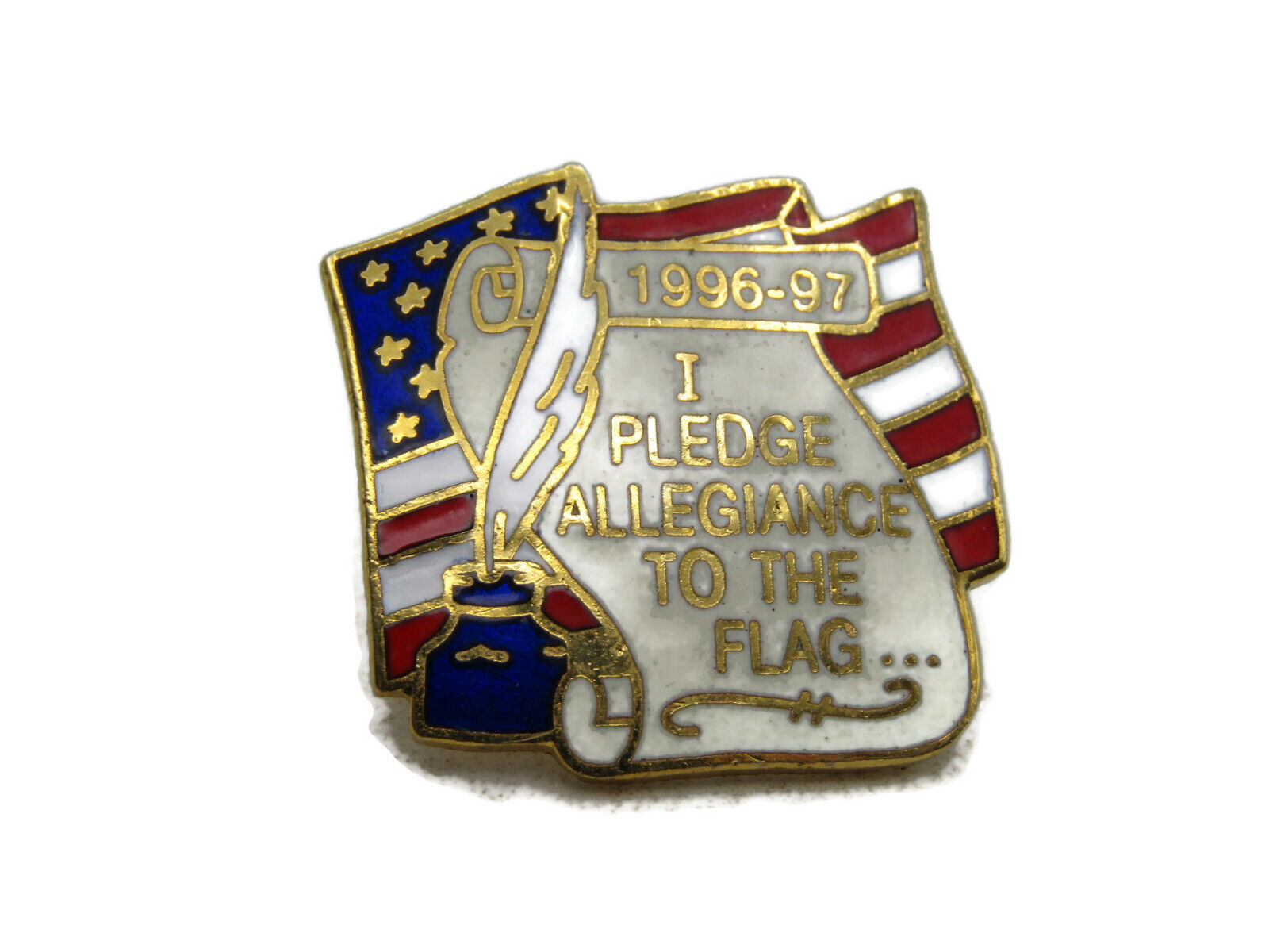 1996-97 I Pledge Allegiance To The Flag Pin Gold Tone